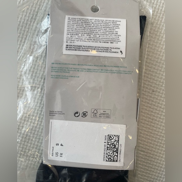 H&M black maternity tights - Picture 2 of 3